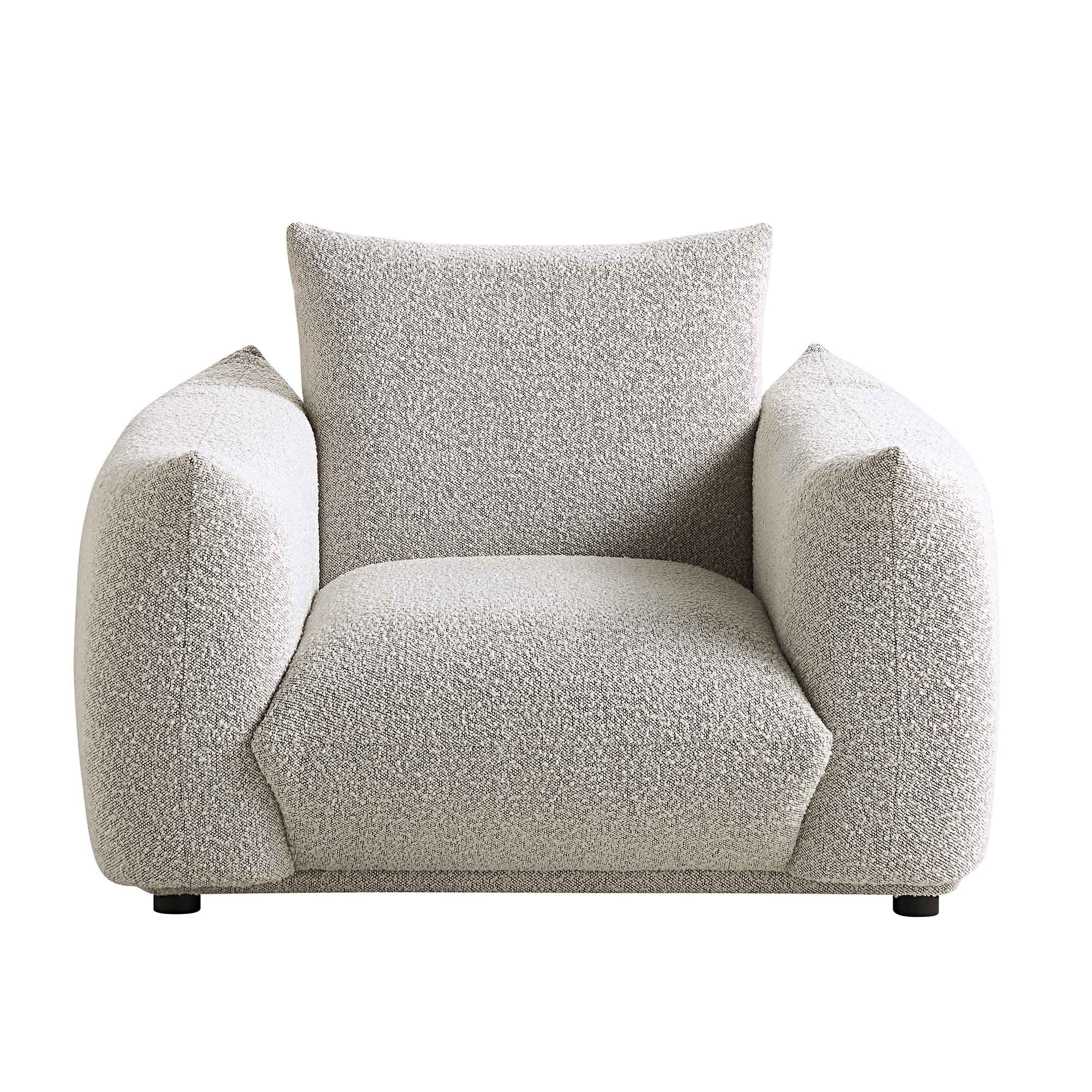 Gianni Armchair, Mist Gray Boucle